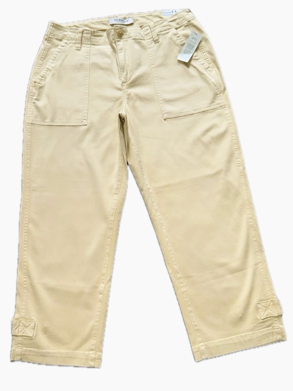 🌼 LIVERPOOL LOS ANGELES Trevi Crop Cargo Capri Trouser Soft Yellow | Women's 12